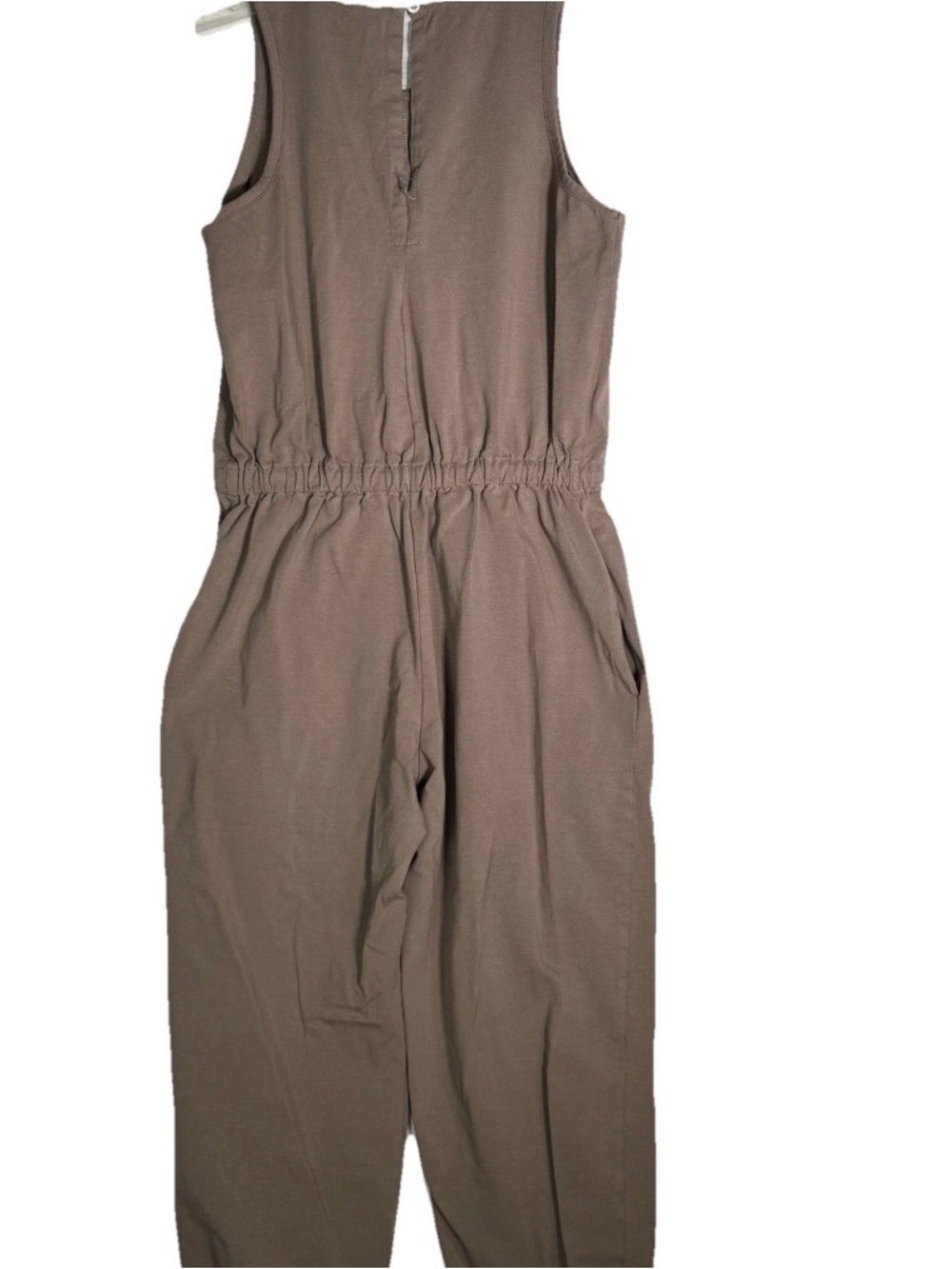 Evereve Jogger Jumpsuit Sleeveless Women’s Sz Small One Piece Stretch Cotton - Picture 2 of 6